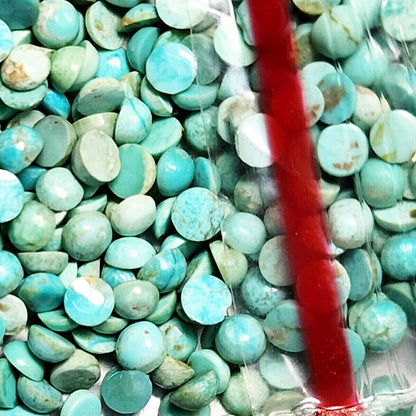 50002.0 - 2 mm Round Cabochon Cut NATURAL Non-treated Australian Turquoise for sale Wholesale Quantities and Discounts Our "TurqOZ" is rare