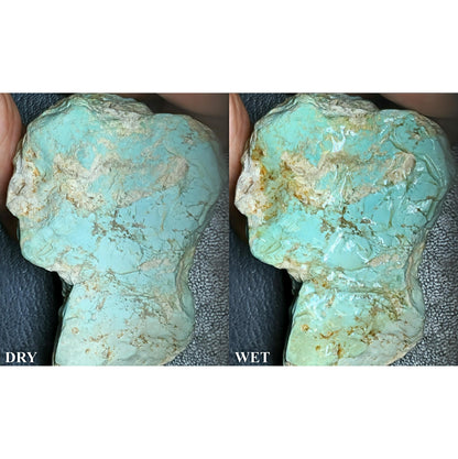 54059.2 - One piece of rough Natural Australian Turquoise Not Treated Very Rare 832 carats 165.5 Grams 70 x 50 x 50 mm Mined in early 1970's