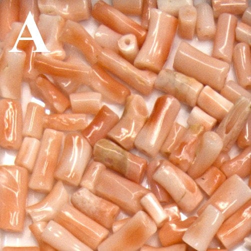 54003.0 - Natural Coral Tubes from Taiwan All drilled in Mixed sizes in Red and Very Deep Pink and Pink and Light Pink colour