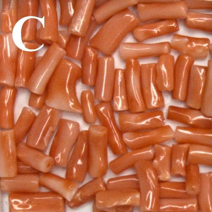 54003.0 - Natural Coral Tubes from Taiwan All drilled in Mixed sizes in Red and Very Deep Pink and Pink and Light Pink colour