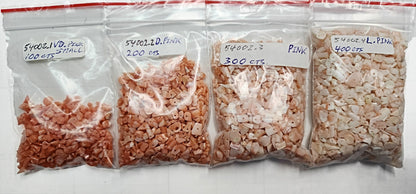 54002.0 - Natural Coral Chips from Taiwan All drilled in Mixed sizes in either Very Deep Pink and Deep Pink and Pink and Light Pink colour