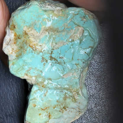 54059.2 - One piece of rough Natural Australian Turquoise Not Treated Very Rare 832 carats 165.5 Grams 70 x 50 x 50 mm Mined in early 1970's