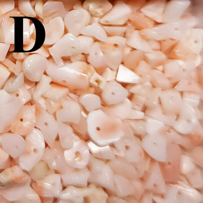 54002.0 - Natural Coral Chips from Taiwan All drilled in Mixed sizes in either Very Deep Pink and Deep Pink and Pink and Light Pink colour