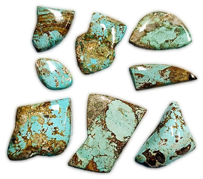 53930.0 - Wholesale Lot of Natural Free Shaped Australian Turquoise (TurqOZ) 8 pieces very rare Non-treated Turquoise from Central Australia