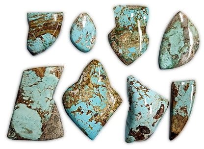 53930.0 - Wholesale Lot of Natural Free Shaped Australian Turquoise (TurqOZ) 8 pieces very rare Non-treated Turquoise from Central Australia