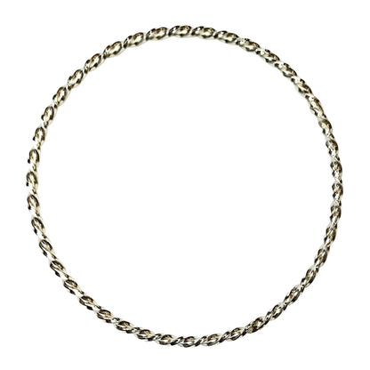 08783 - Very large twisted wire style Sterling Silver Earrings and Bangles 65 mm Internal diameter 7 gr EACH piece Also in S/S GOLD PLATED