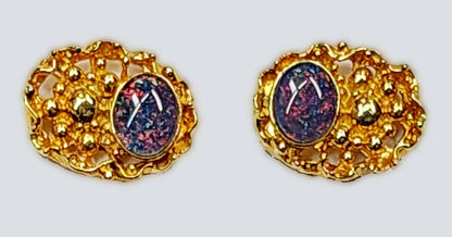 09095.0 - Gold Plated Cufflinks set with Australian 10 x 8 mm Oval Cut Opal Triplets for sale with Wholesale Quantities at Wholesale Prices