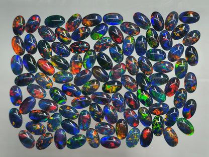 54125.0 - 10 X 6 mm Oval cut Australian Opal Triplets made with Aussie rough Opal Top grade brilliant stones Wholesale quantities and prices