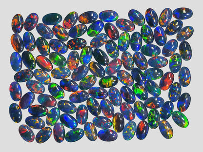 54125.0 - 10 X 6 mm Oval cut Australian Opal Triplets made with Aussie rough Opal Top grade brilliant stones Wholesale quantities and prices