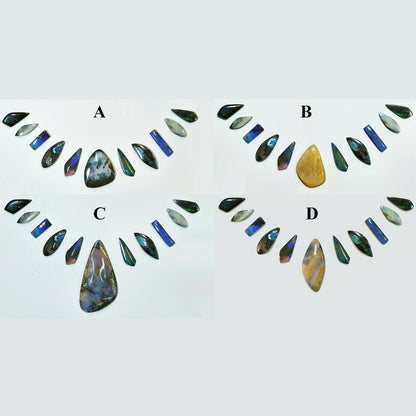54161.0 - 10 piece set PLUS choose 1 center stone of Australian Free shaped Polished Boulder Opal For necklace or multi stone jewellery