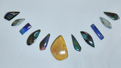54161.0 - 10 piece set PLUS choose 1 center stone of Australian Free shaped Polished Boulder Opal For necklace or multi stone jewellery