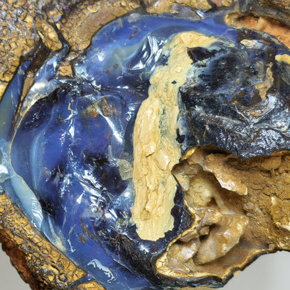 54139.0 - Natural rough Boulder Opal specimen Very interesting and a great piece mantle piece 130 x 100 x 70 mm 780 grams