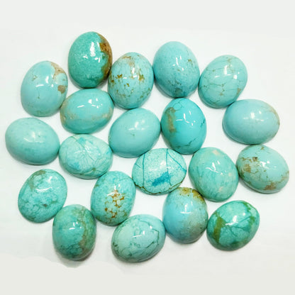 50010.8 - 10x8 mm Oval Cut Australian Turquoise Cabochons Rare Natural Non-Treated Aussie "TurqOZ" for sale at Wholesale Prices