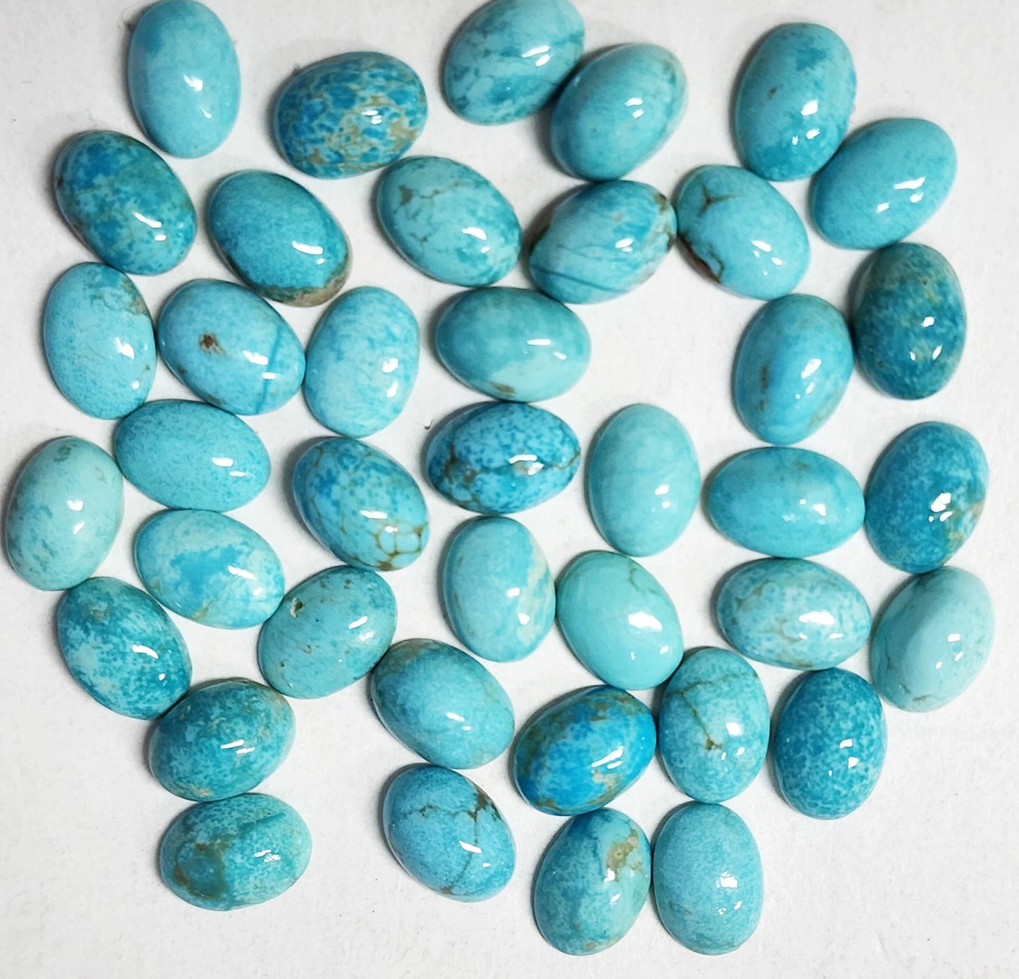 50007.5 - 7x5 mm Oval Cut Svært sjelden australsk turkis til salgs Naturlig Ubehandlet i engros mengder og priser