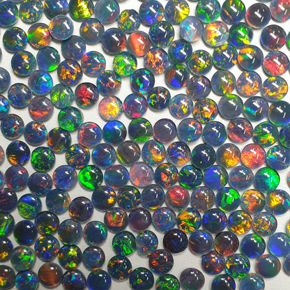13225.0 - 5mm Round Cut Australian Opal Triplets Made from Natural Australian Opal and for sale in Wholesale quantities and Wholesale Prices