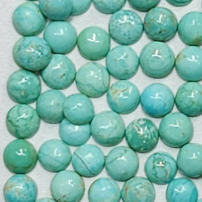 50002.5 - 2.5 mm Round Cut Turquoise Cabochons Very Rare Natural Untreated Australian 'TurqOZ' for sale at Wholesale Quantities and Prices