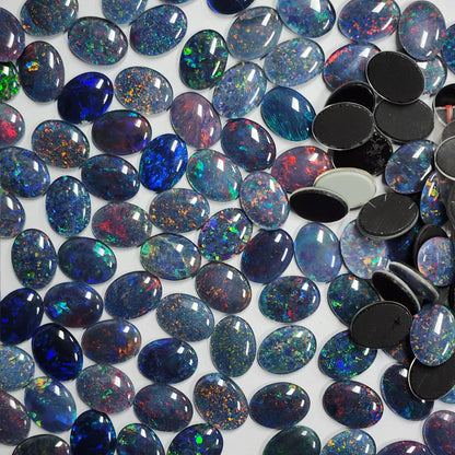 13118.0 - 16x12 mm Oval Shaped Australian Opal Triplet Made from Natural Australian Opal for sale in Wholesale Quantity at Wholesale Prices