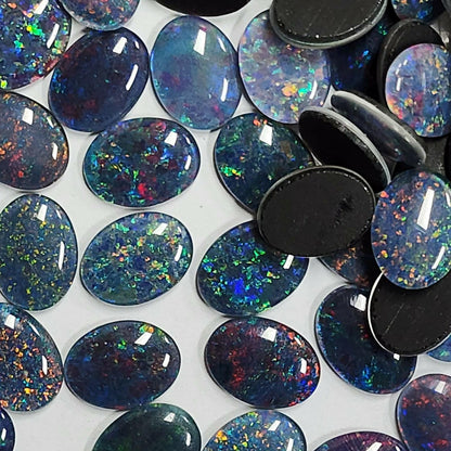 13118.0 - 16x12 mm Oval Shaped Australian Opal Triplet Made from Natural Australian Opal for sale in Wholesale Quantity at Wholesale Prices