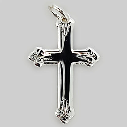 02185.0 - 60 Sterling Silver Crosses Wholesale Lot of 60 Pieces 18x10mm Use as Pendant or Charm or  Drop Earrings