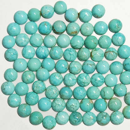 50006.0 - 6 mm Round Cut Natural Non-Treated Australian Turquoise Cabochons for sale Very Rare and in Wholesale Quantities