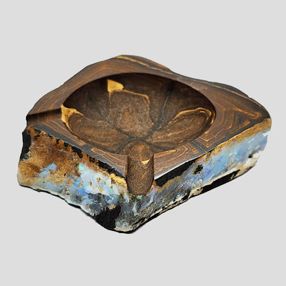 03755.1 -  Rare Australian Boulder Opal Ashtray for sale 245 grams 90 x 80 x 25 mm