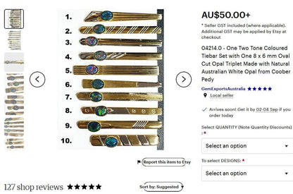 01690.0 - White and Gold Plated Pair of Opal Triplet Cuff Links, 8 x 6 mm Australian Opal Triplet Birthday Christmas or Father's day gift