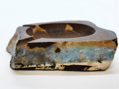 03755.1 -  Rare Australian Boulder Opal Ashtray for sale 245 grams 90 x 80 x 25 mm