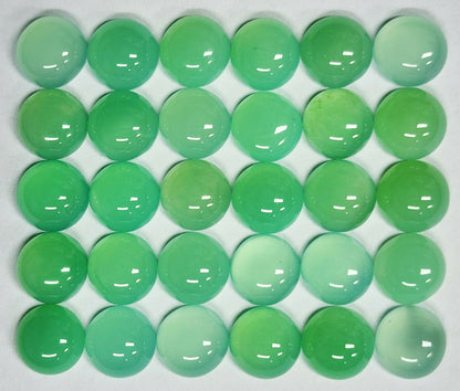 12104.0 - 7 mm Chrysoprase in Wholesale Lots Natural Untreated Australian Round Cut Cabochons Select Light Green or Deep Green....