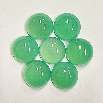 12105.0 - 8 mm Round Cut Cabochon Chrysoprase from Maryborough Queensland Australia Good Clean Quality From the Old Mine in the 1970's...