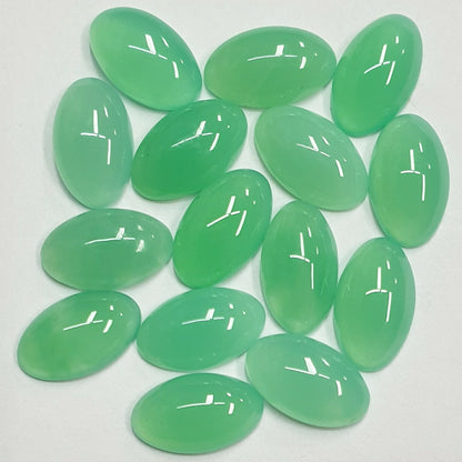 12114.0 - 10x6 mm Oval Cut Australian Chrysoprase Cabochons for sale Non-dyed Non-Treated Natural Colour Mined in Australia 1970's