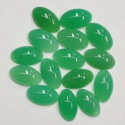12114.0 - 10x6 mm Oval Cut Australian Chrysoprase Cabochons for sale Non-dyed Non-Treated Natural Colour Mined in Australia 1970's