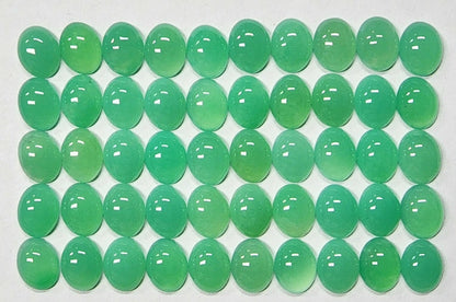 12113.0 - 9x7 mm Oval Cut Australian Chrysoprase Natural Untreated Available in either a Deep Green OR a Light Green Colour for sale