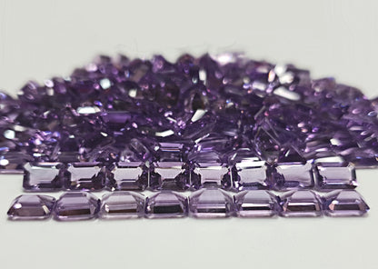 15366.0 - 7 x 5 mm Emerald Cut Amethyst in medium purple colour for sale in wholesale quantity at wholesale prices