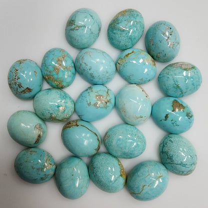50011.9 - 11x9 mm Oval Cabochon Cut Natural Earth Mined Non-treated Australian "TurqOZ" for sale in Wholesale Quantities