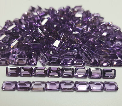15366.0 - 7 x 5 mm Emerald Cut Amethyst in medium purple colour for sale in wholesale quantity at wholesale prices