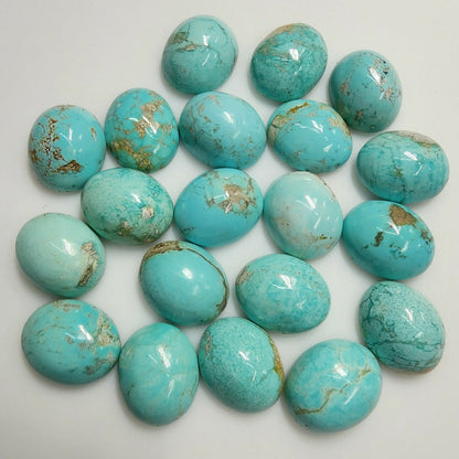 50011.9 - 11x9 mm Oval Cabochon Cut Natural Earth Mined Non-treated Australian "TurqOZ" for sale in Wholesale Quantities