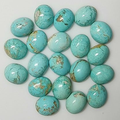 50011.9 - 11x9 mm Oval Cabochon Cut Natural Earth Mined Non-treated Australian "TurqOZ" for sale in Wholesale Quantities