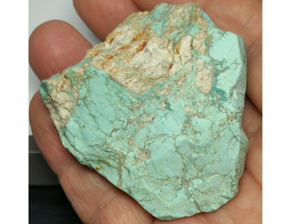 54060.0 - One piece of rough Natural Australian Turquoise Not Treated and Very Rare 535 carats 60 x 55 x 35 mm In a soft pastel blue colour