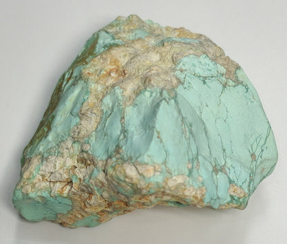 54060.0 - One piece of rough Natural Australian Turquoise Not Treated and Very Rare 535 carats 60 x 55 x 35 mm In a soft pastel blue colour