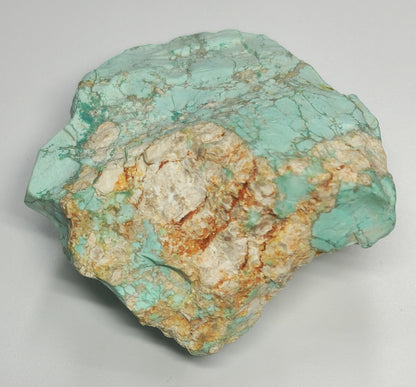54060.0 - One piece of rough Natural Australian Turquoise Not Treated and Very Rare 535 carats 60 x 55 x 35 mm In a soft pastel blue colour