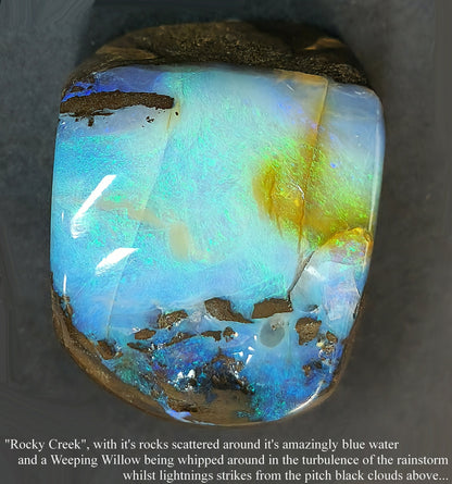 54080.0 - Highly Polished Australian Queensland Boulder Opal, Use as Picture stone Specimen or Ornamental piece 27x27xH:20mm 29gr 162 carats