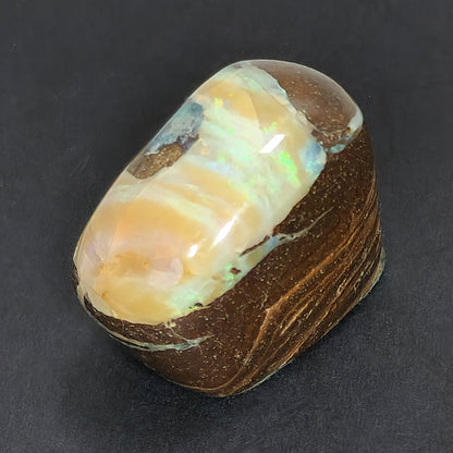 54079.0 - Highly Polished Australian Queensland Boulder Opal Specimen or Ornamental piece with colour bandings 30x20xH:30mm 32gr 162 carats