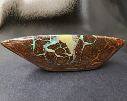 54084.0 - Highly Polished interesting Australian Queensland Boulder Opal, Specimen or Ornamental piece 95x20x30(h) mm 78 grams 392.88 carats
