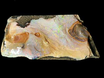 54086.0 - Two sided Australian Queensland Boulder Opal rough for sale 250 gr suitable for cutting or leave as opal specimen with flat base