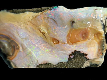 54086.0 - Two sided Australian Queensland Boulder Opal rough for sale 250 gr suitable for cutting or leave as opal specimen with flat base