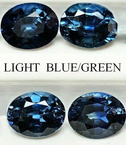 54106.0 - 3.7 x 3.2 mm Oval Cut Australian Mixed Blue Sapphire From Deep Royal Blue to Light Blue/Green and Teal Wholesale quantity & prices