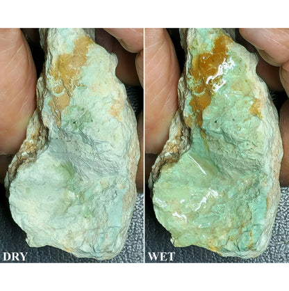 54110.0 - One piece of rough Natural Australian Turquoise Not Treated and Very Rare 318 cts 63.5 Gr Soft pastel colour deepens after cutting