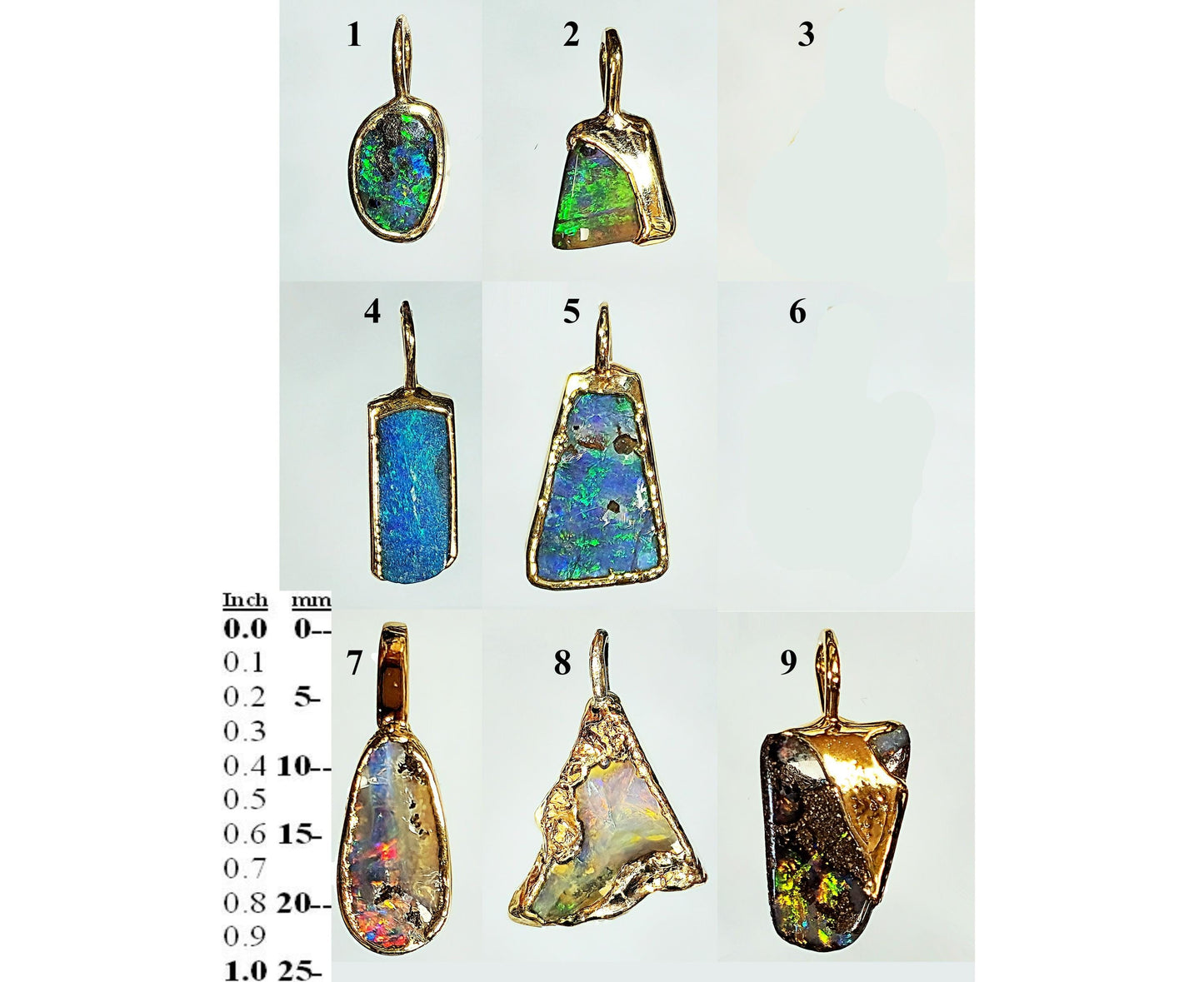 54446.0 - Boulder Opal i 999 Silver Laget av SilverForms spesielle prosess på 1970-tallet da Gullbelagt Ikke lenger laget og få tilgjengelige