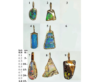 54446.0 - Boulder Opal in 999 Silver Created by SilverForm's special process in the 1970's then Gold Plated No longer made and few available