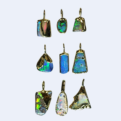 54446.0 - Boulder Opal in 999 Silver Created by SilverForm's special process in the 1970's then Gold Plated No longer made and few available